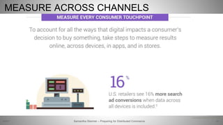 MEASURE ACROSS CHANNELS
50
https://www.thinkwithgoogle.com/infographics/consumer-i-want-to-buy-micro-moments.html
Samantha Starmer – Preparing for Distributed Commerce2/5/2017
 