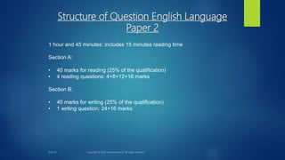 Preparing for GCSE Eng Lang/Lit | PPTX