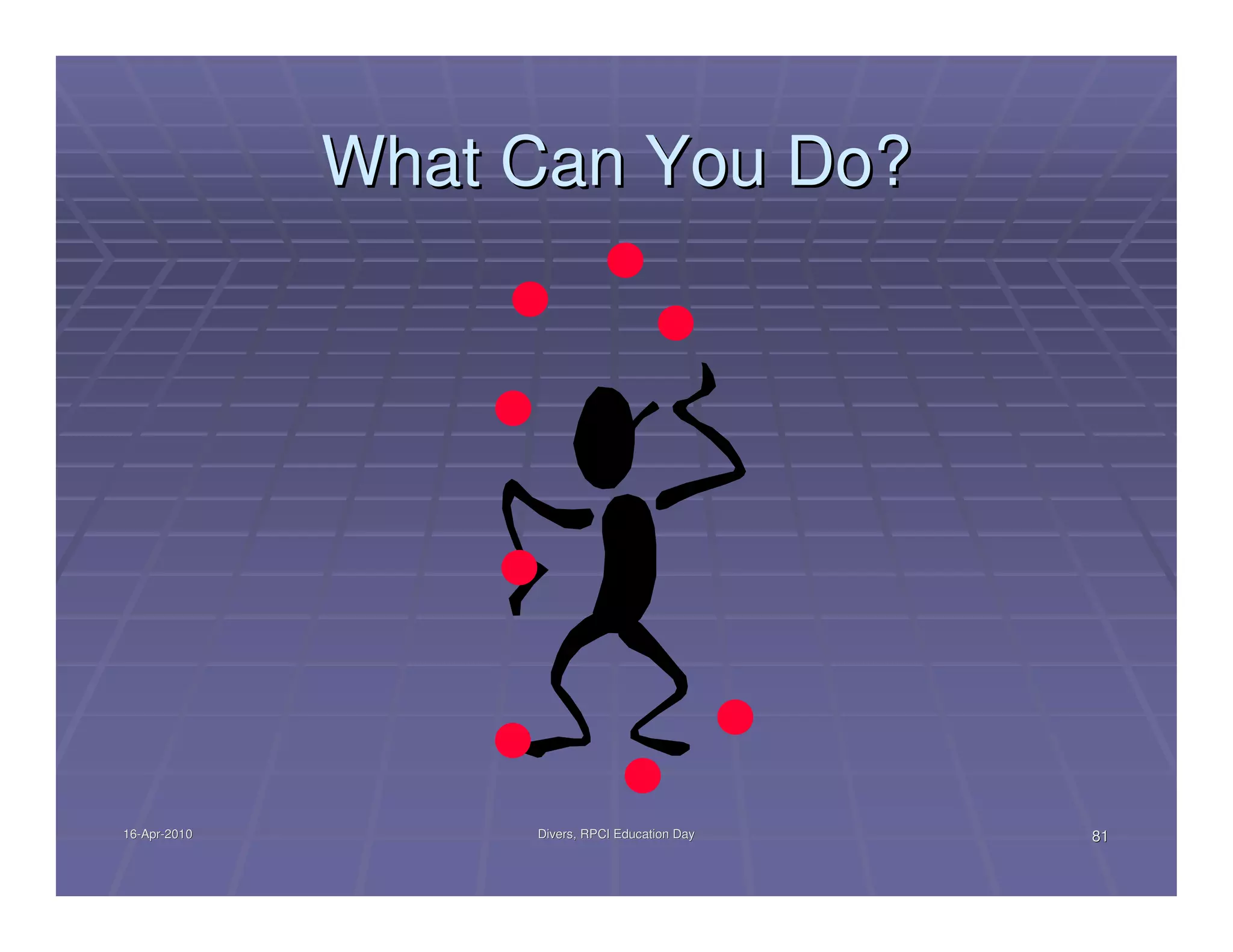 What Can You Do?




16-Apr-2010
16-Apr-            Divers, RPCI Education Day   81
 