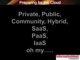 Preparing for the Cloud