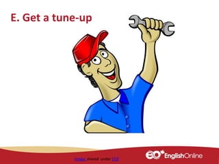 E. Get a tune-up
Image shared under CC0
 