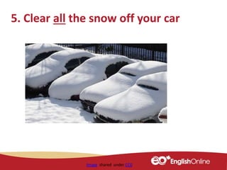 Image shared under CC0
5. Clear all the snow off your car
 