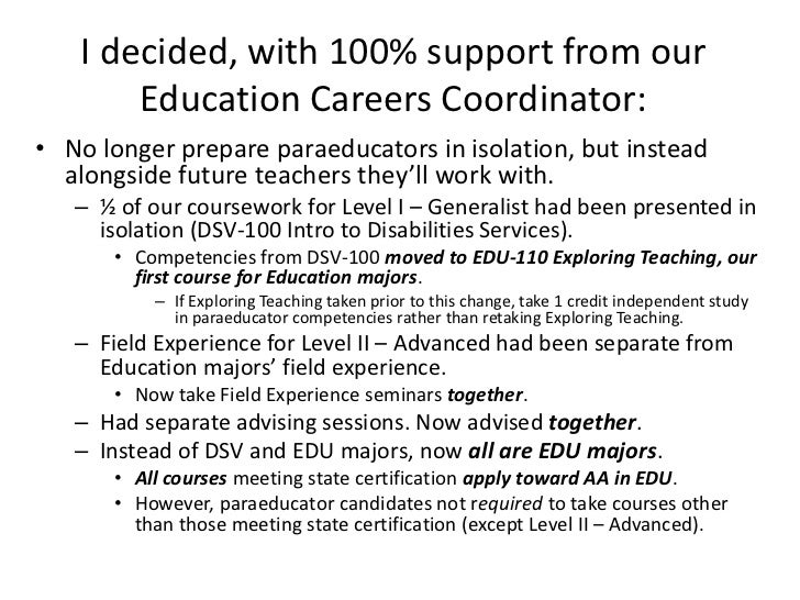 Preparing General Education Majors, Special Education Majors, & Parae…