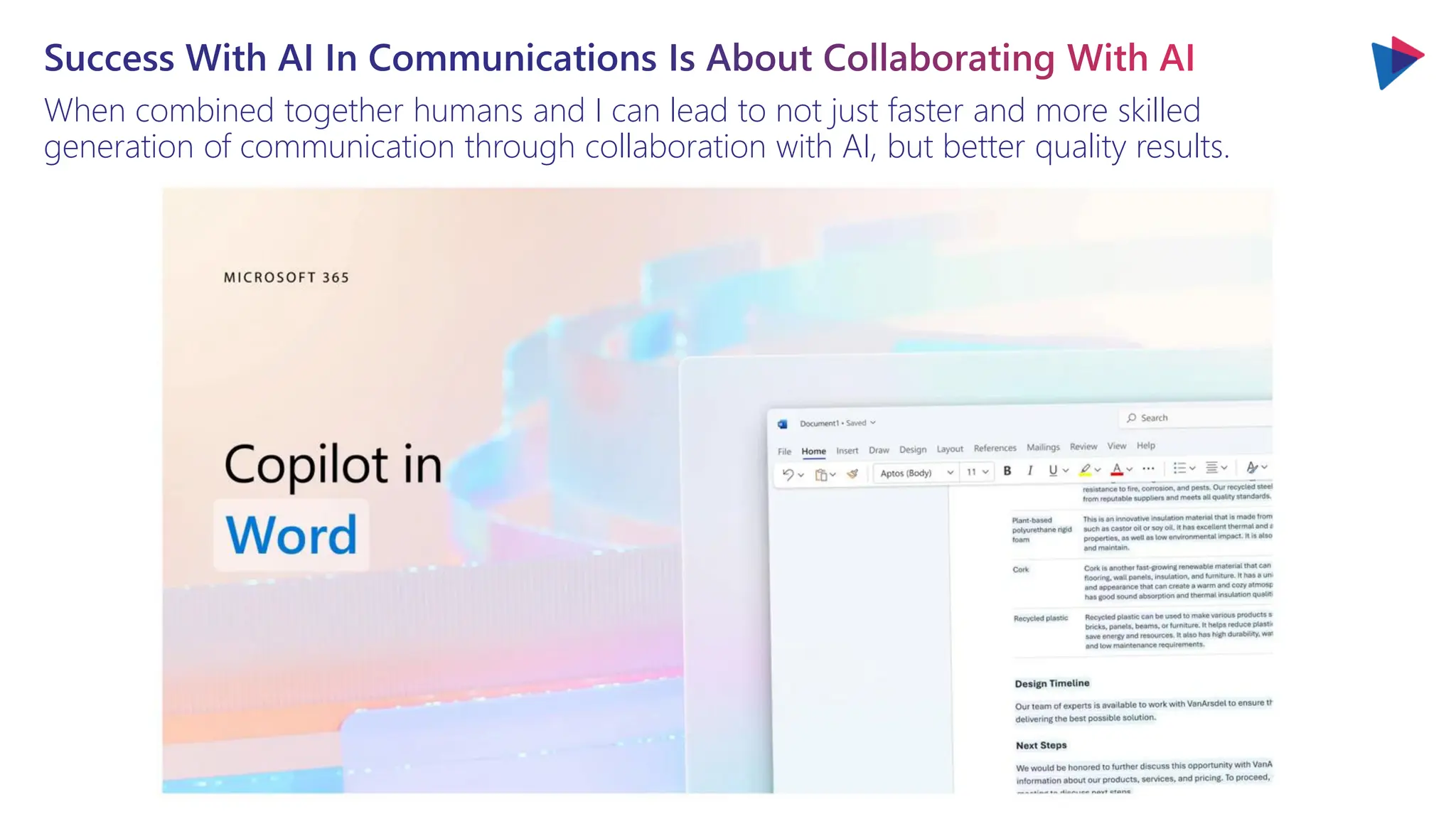 Success With AI In Communications Is About Collaborating With AI
When combined together humans and I can lead to not just faster and more skilled
generation of communication through collaboration with AI, but better quality results.
 