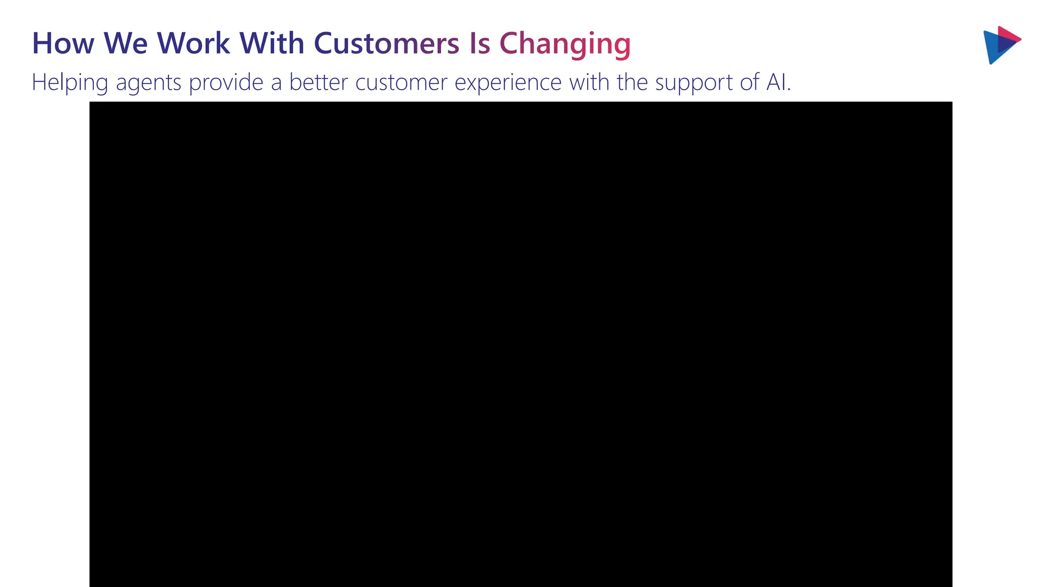How We Work With Customers Is Changing
Helping agents provide a better customer experience with the support of AI.
 
