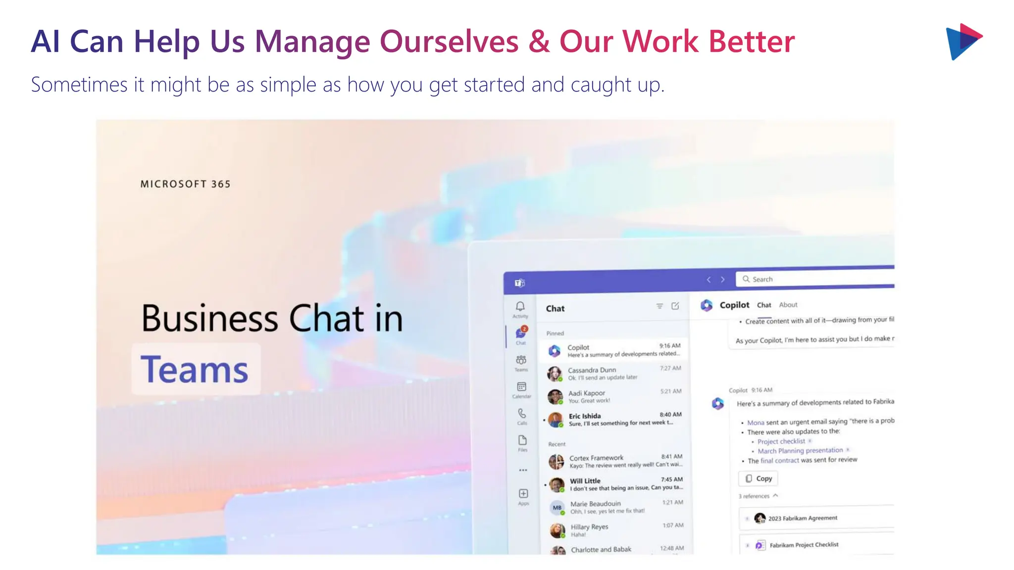 Sometimes it might be as simple as how you get started and caught up.
AI Can Help Us Manage Ourselves & Our Work Better
 