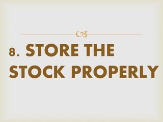 Preparing stock, soups and sauces