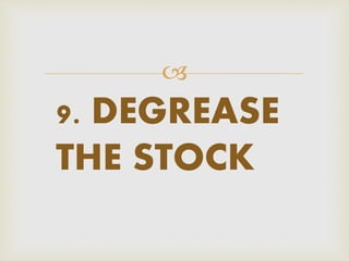 Preparing stock, soups and sauces