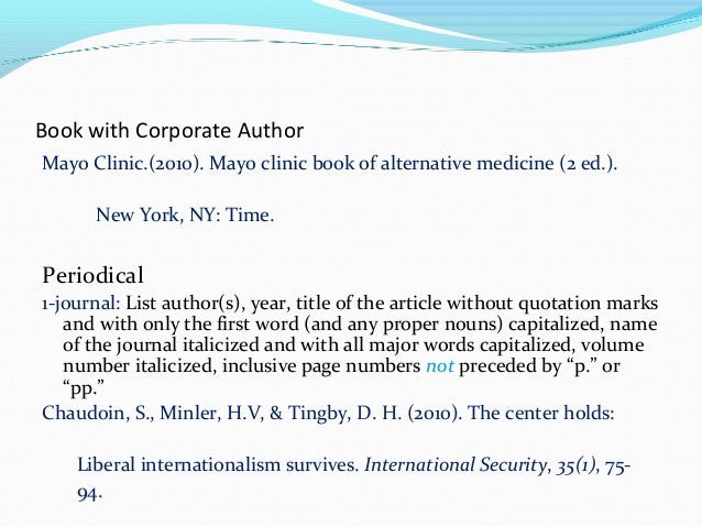 Preparing the list of references