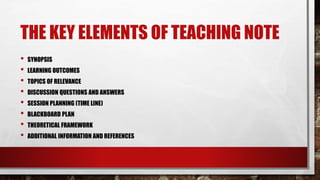 Preparing to write a case and teaching note | PPTX