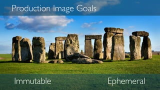 Production Image Goals
Immutable Ephemeral
 