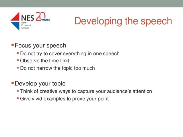 Prepare first speech picture