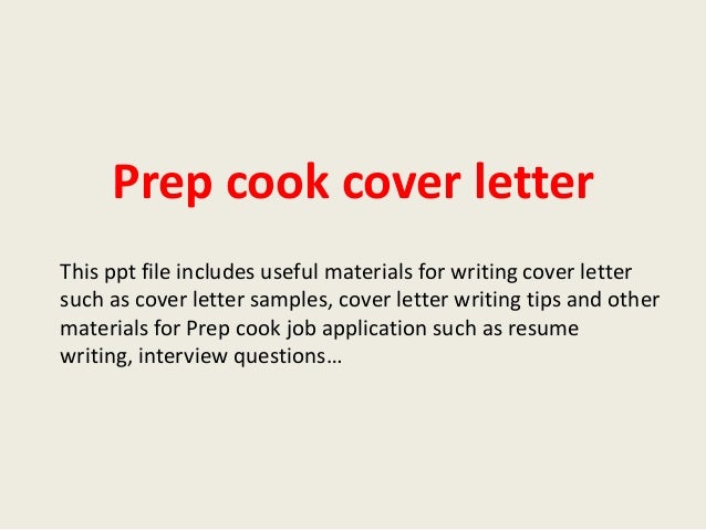 Cover letter examples for restaurant cook