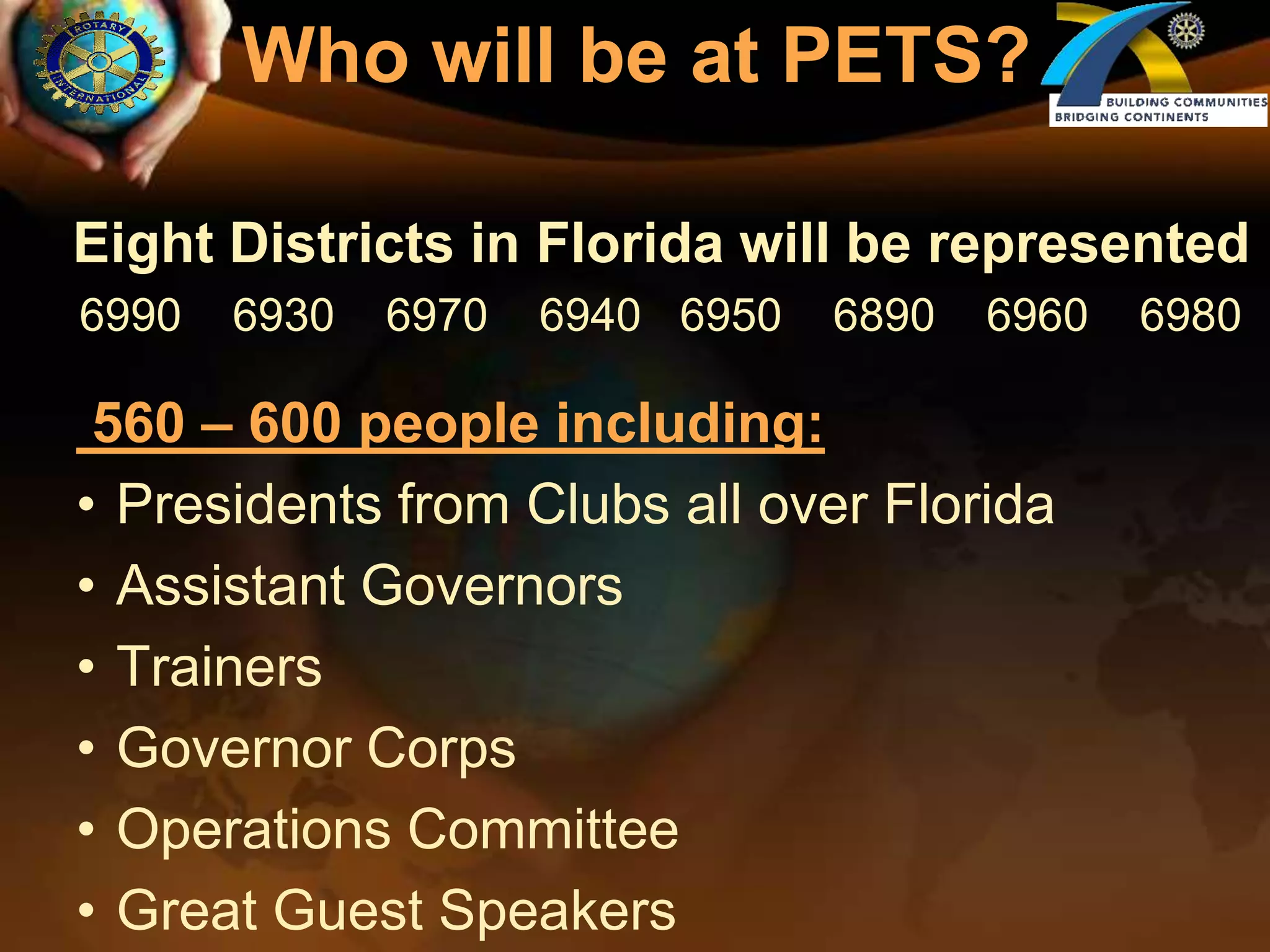 ObjectivesDiscuss the importance of both internal and external communication about your Rotary Club and its activitiesTo understand the resources available through both Rotary International and District 6990Discuss the importance of public relations and marketing about Rotary in your community