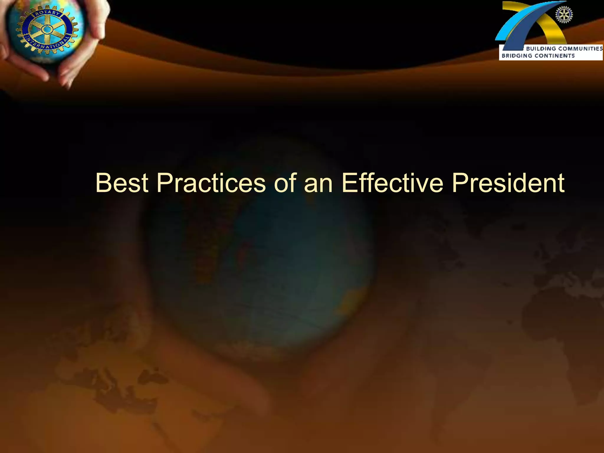 Best Practices of an Effective President