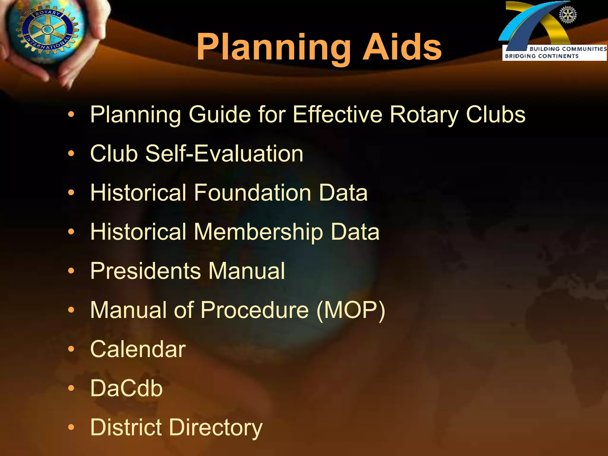 Review the resources available for planning