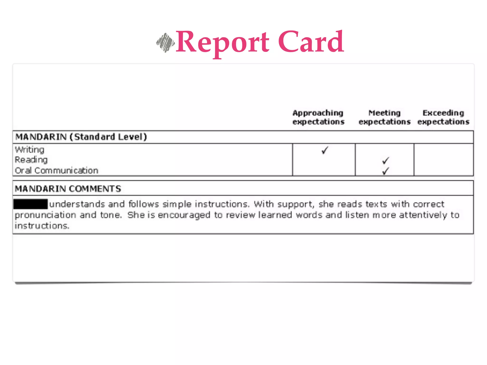 Report Card
 