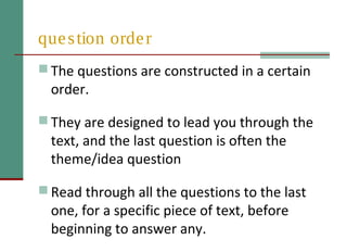 Basic Question Order Prep for final_part_b | PPT