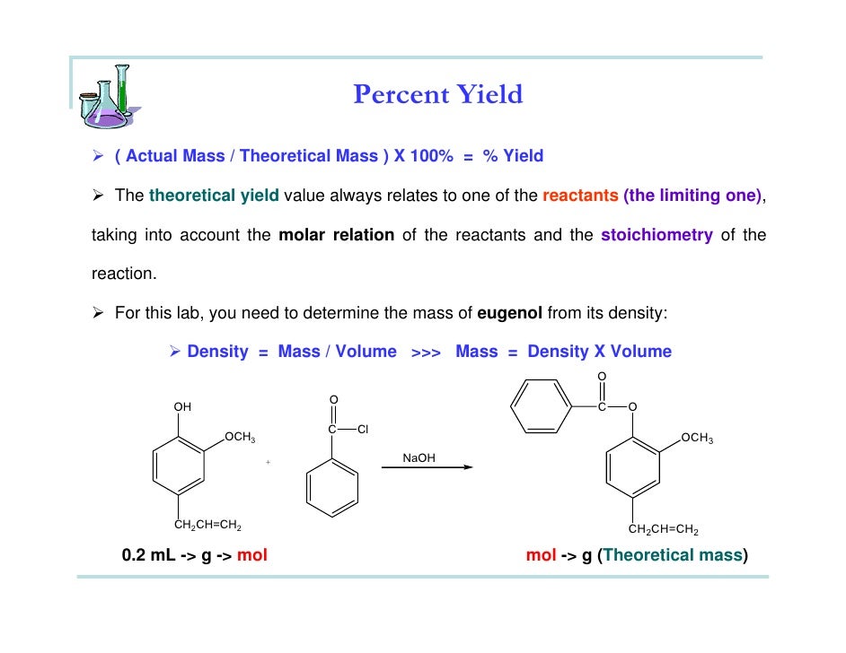 the isolation of eugenol and acetyl eugenol from cloves General comments: 1 the average grade for the assignment is 34 points (out of 40) if you scored significantly less than 30 points, i would advise you to see your ta. the isolation of eugenol and acetyl eugenol from cloves General comments: 1 the average grade for the assignment is 34 points (out of 40) if you scored significantly less than 30 points, i would advise you to see your ta.