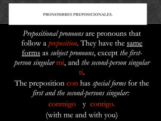 Prepos.pronombres | PPT