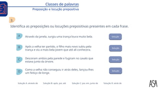Powerpoint: Preposição e locução prepositiva_exercícios | PPTX