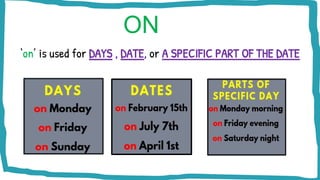Preposition in on and at | PPTX