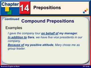 Positive Preposition the Preposition presentation for Students | PPT