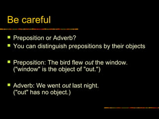 Window Preposition Expression Preposition(1) | PPS