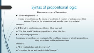 Artificial Intelligence (AI) | Prepositional logic (PL)and first order ...