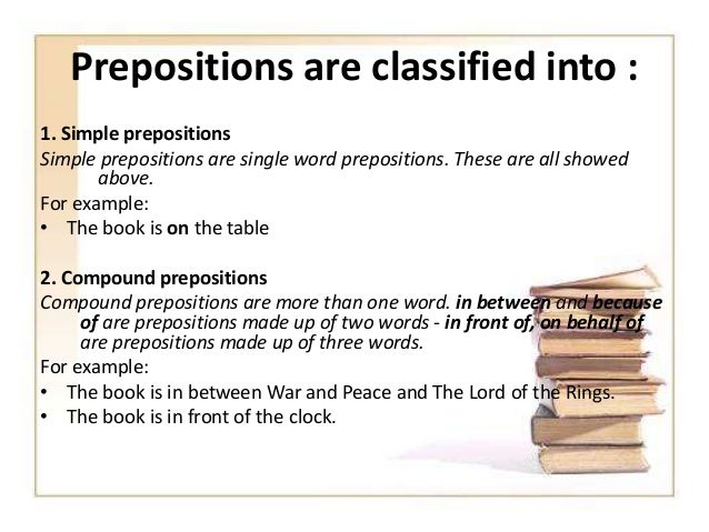 what is a compound preposition with examples Prepositions.