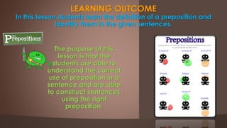 Lesson Plan for Preposition – Std. II by Marina Corda