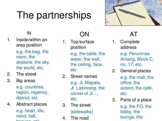 Preposition place;telling positions and directions;around town