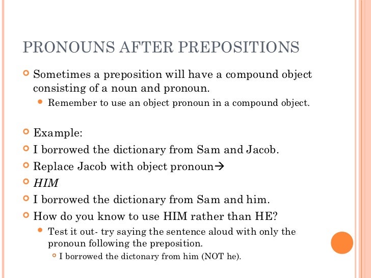 How to write a preposition
