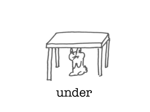 Under Preposition Clipart Black And White