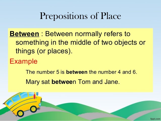 Between Preposition Example