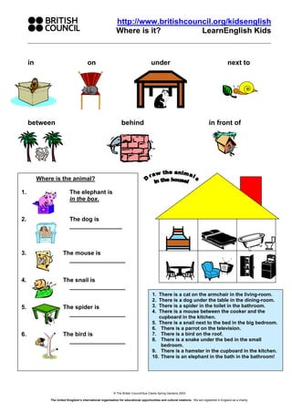 Prepositions of place IN ON UNDER pi…: English ESL worksheets pdf & doc