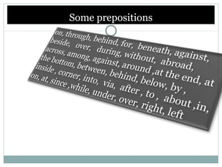 Some prepositions
 