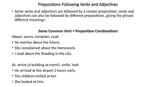 PREPOSITIONS Prepositions of Direction (to, in, into, on, onto) | PPTX