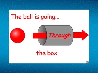 The ball is going… Through the box. 