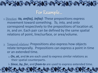 Using To Prepositions | PPT