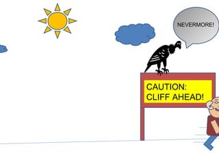CAUTION:  CLIFF AHEAD! NEVERMORE! 