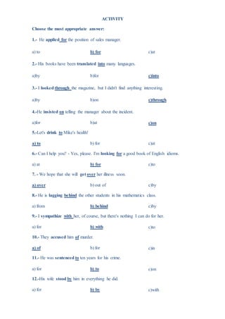 Prepositions after verbs | DOCX