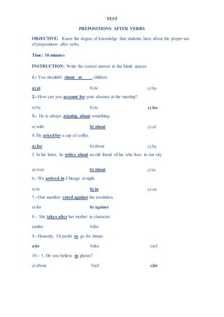 Prepositions after verbs | DOCX