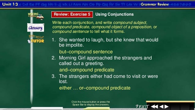 Prepositions Conjunctions Interjections Review
