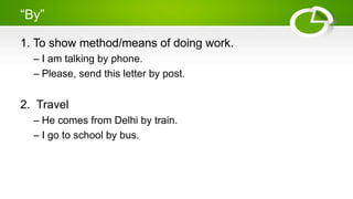 Prepositions with solved examples | PPTX