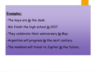 Prepositions in on | PPTX