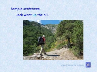 www.jroozreview.com
Sample sentences:
Jack went up the hill.
 