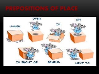 PREPOSITIONS OF PLACE 
 