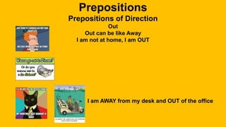 Prepositions of Direction | PPTX