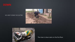 DOWN
The mixer is down stairs on the first floor.
 